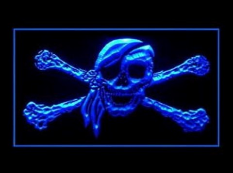 Skull Skeleton Pirate LED Neon Sign
